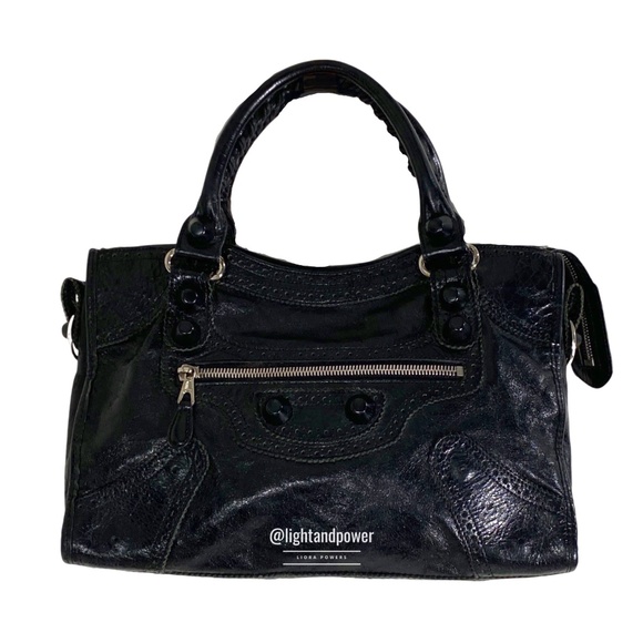 Balenciaga Handbags - Balenciaga Agneau Black Leather City Bag EUC